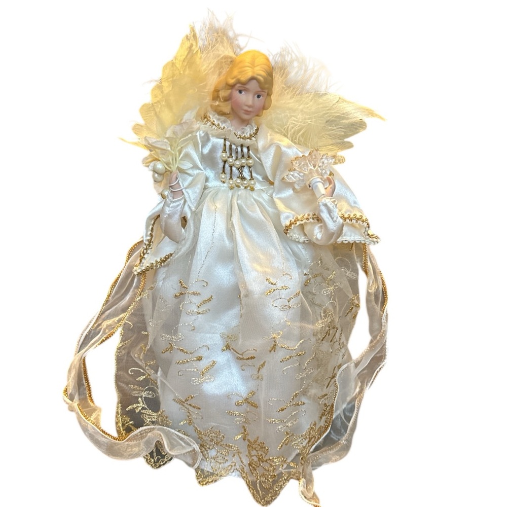 Vintage Christmas Trim A Home Magical‎ Christmas Angel with Box Fiber Optic